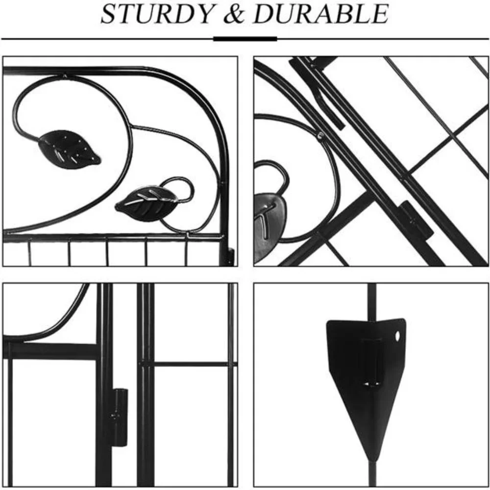 Metal Garden Fence Border 44”x 36” 4Pack Heavy Duty Rustproof Decorative Garden